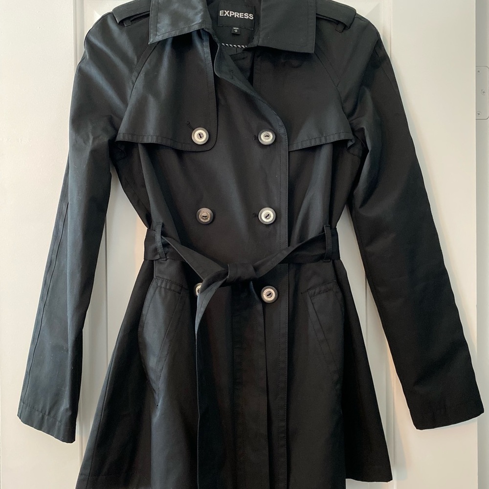 Express black trench coat